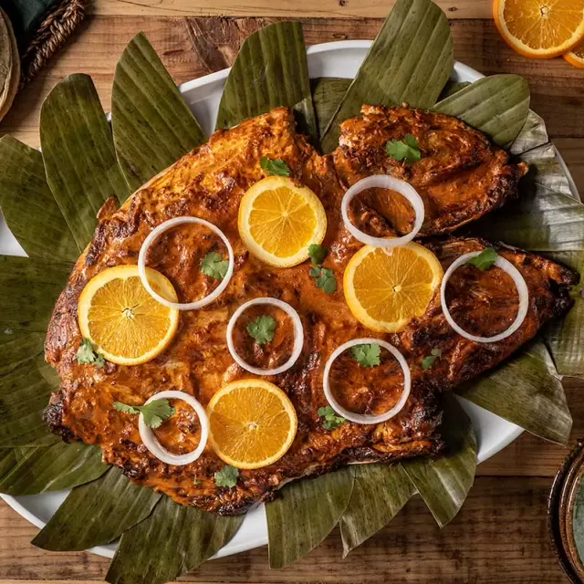 Plato de pescado a la toalla